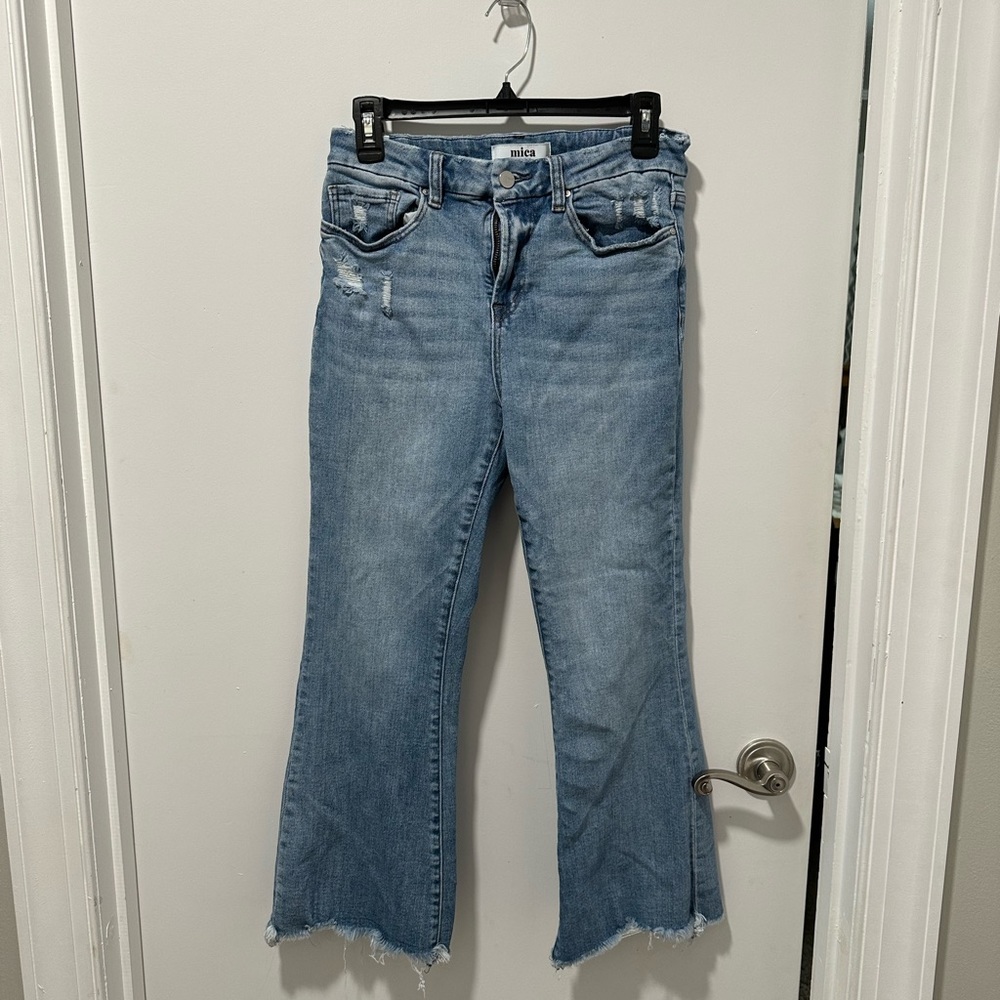 MICA HIGH RISE CROPPED FLARE JEANS SIZE 29